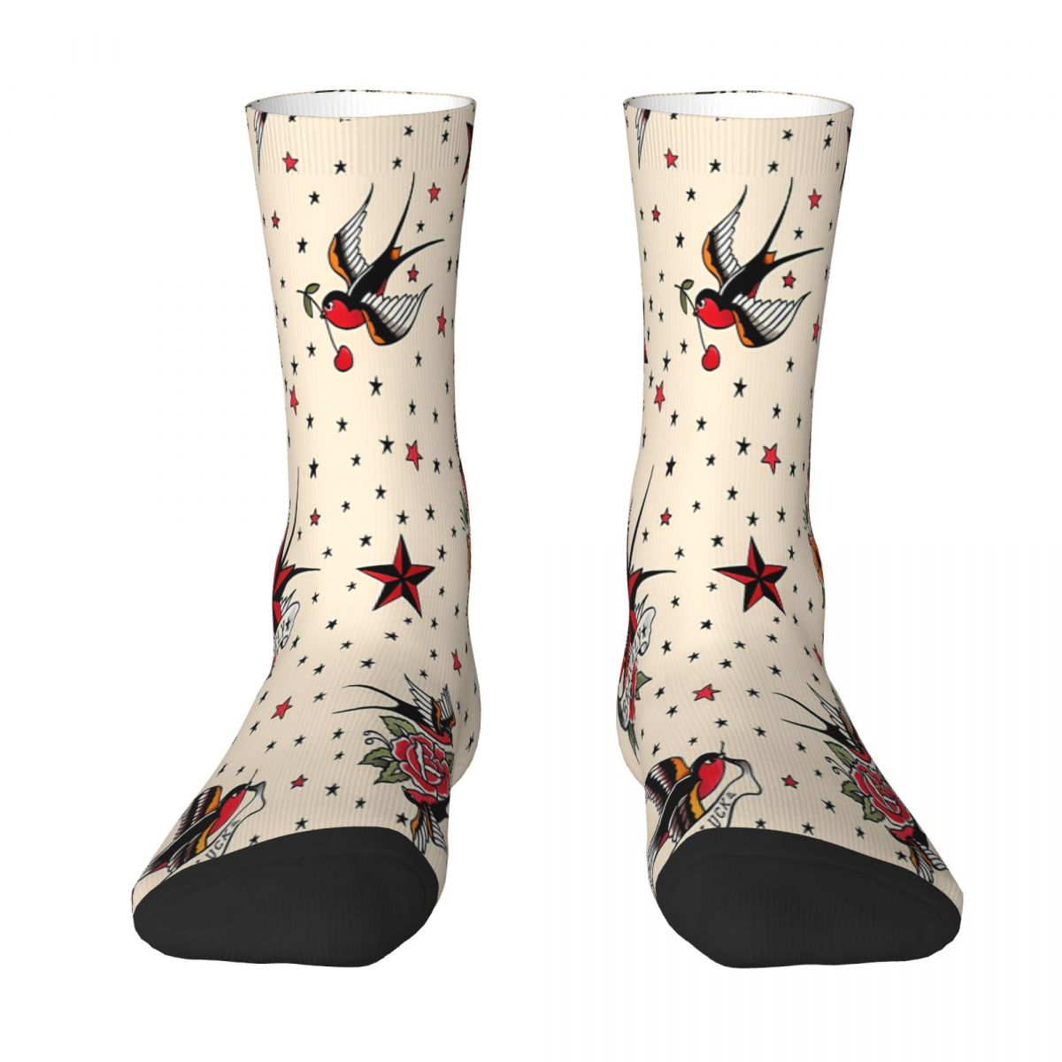 Flash Oattern Tattoo Sock Socks Men Women Polyester Stockings Customizable Hip Hop
