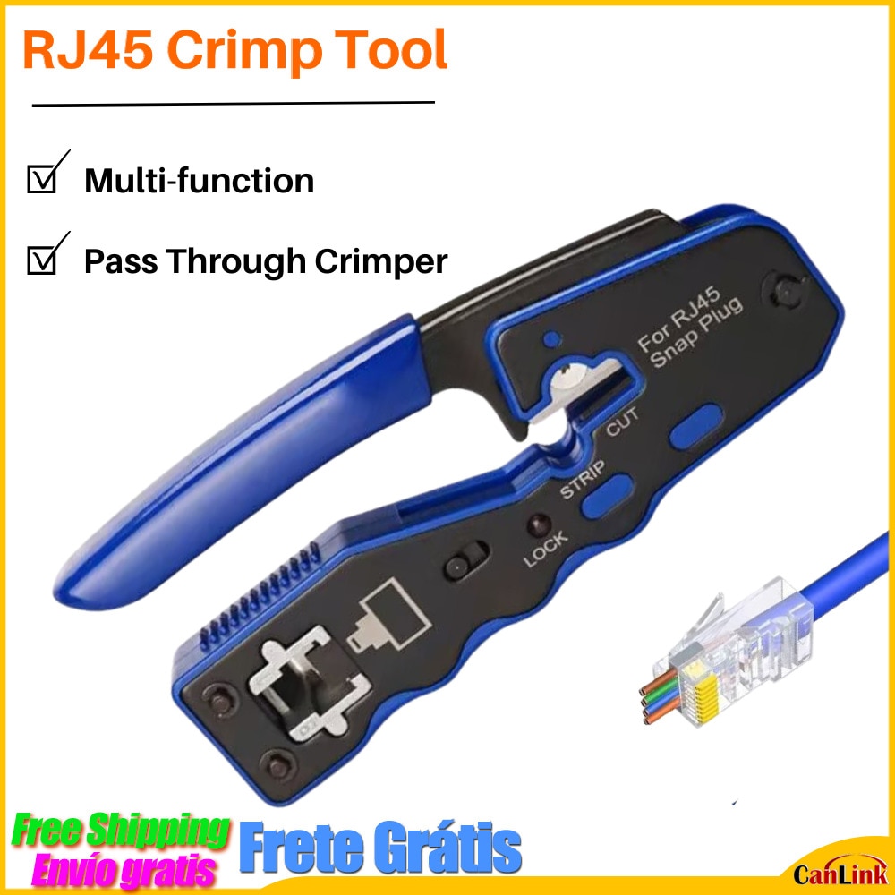 1/5pcs RJ45 Crimper Tool For Crimping Cat8/7/6/5 Cat5e Connectors By Crimping, Ethernet Cable Stripper Free Shipping