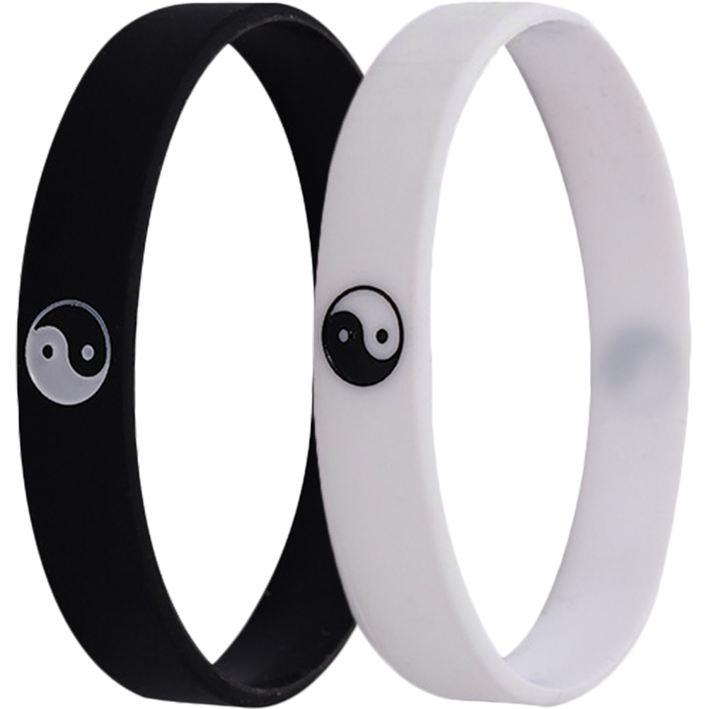 Tai Chi Bracelet Rubber Bracelets Couple Gifts Yin Yang Jewelry Silicone Wristbands Women
