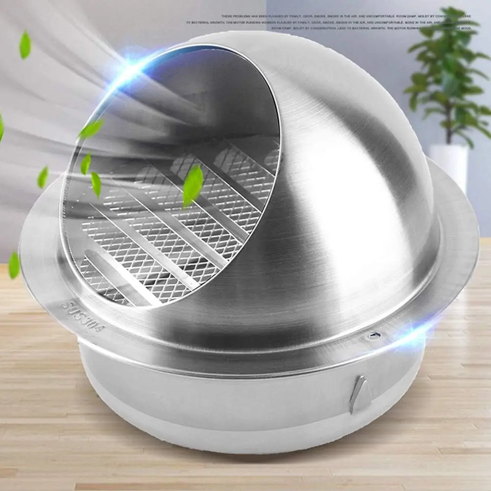 Stainless Steel Wall Ceiling Air Vent Ducting Ventilation Grilles 80/100/120mm Home Office Air Vent