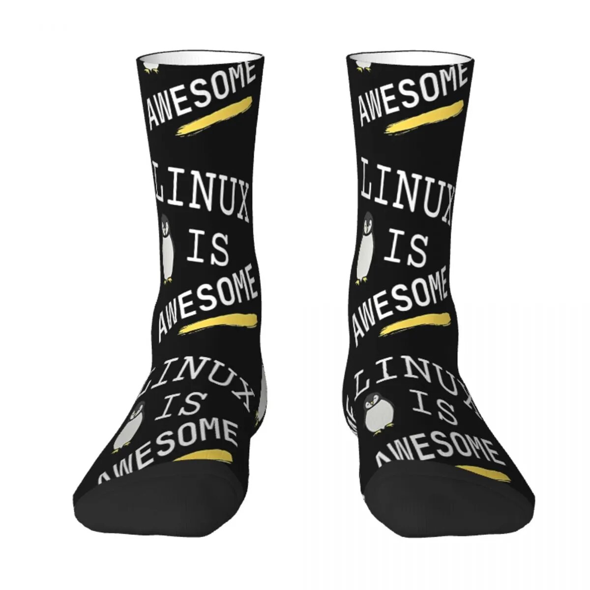 Awesome Linux Python Code Sock Socks Men Women Polyester Stockings Customizable Sweetshirt