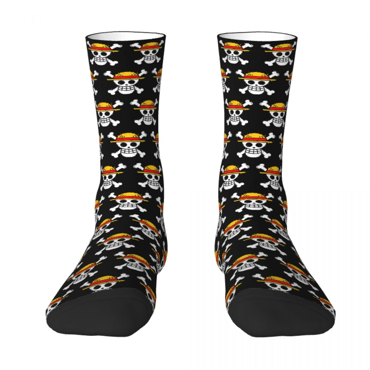 Team One Piece Anime Monkey D. Luffy Sock Socks Men Women Polyester Stockings Customizable Funny