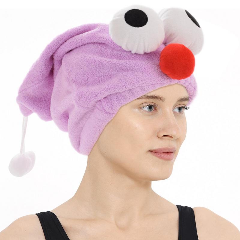 Microfiber Hair Towel Care With Button Super Absorbent Hair Towel Wrap Fast Drying Hair Wraps For Women Bathroom Accessories
