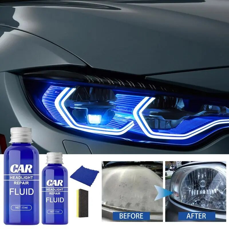 Head Light Cleaning Kits Restore Full Headlight Restoration Kit Renew Cloudy Lights With Polish And UV Protection Cleaner