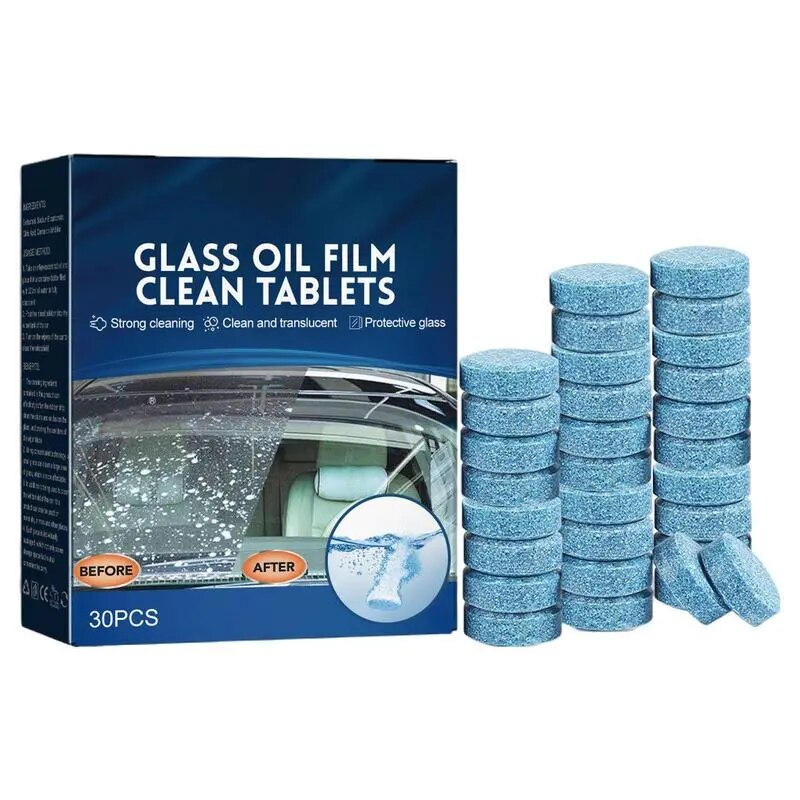 Car Windshield Cleaning Soaking Tablets Degreasing Film Essence Cleaner Super Concentrated Glass Water Effervescent Tablet Wiper
