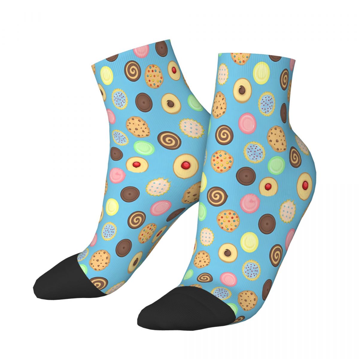 Pattern Cookies Cookie Ankle Socks Male Mens Women Spring Stockings Polyester