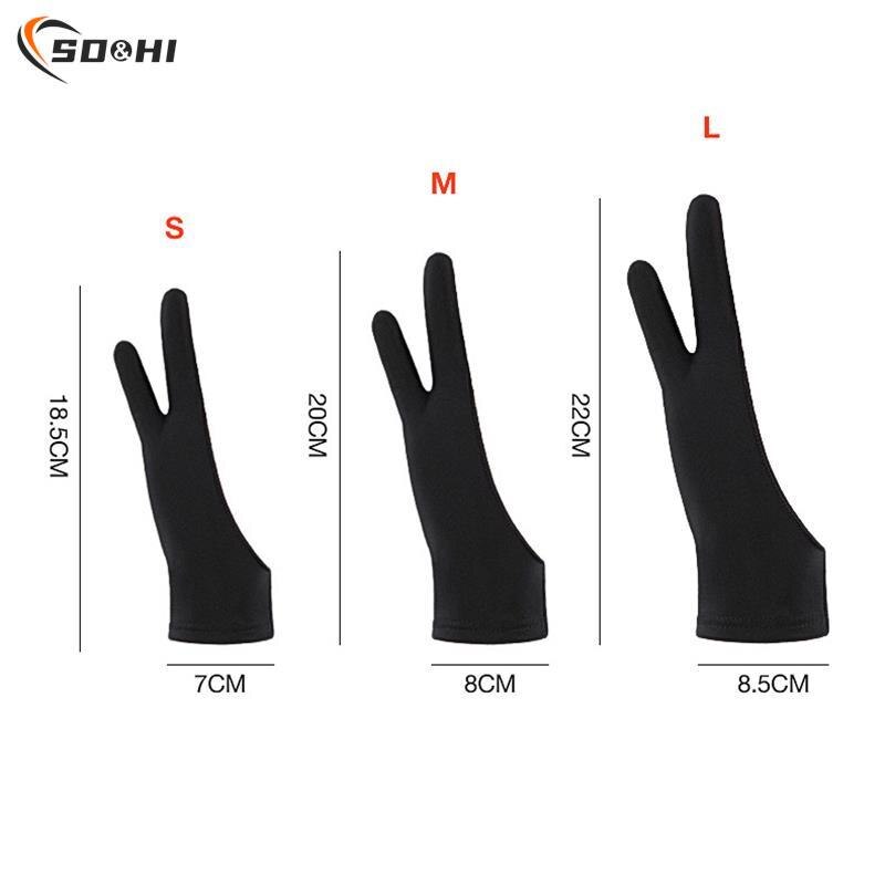 Anti-touch Two-Finger Hand Painting Gloves For Tablet Digital Board Screen Touch Drawing Anti-fouling Oil Painting Art Supplies