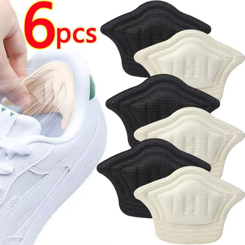6pcs Insoles Patch Heel Pads for Sport Shoes Adjustable Size Antiwear Feet Pad Cushion Insert Insole Heel Protector Back Sticker