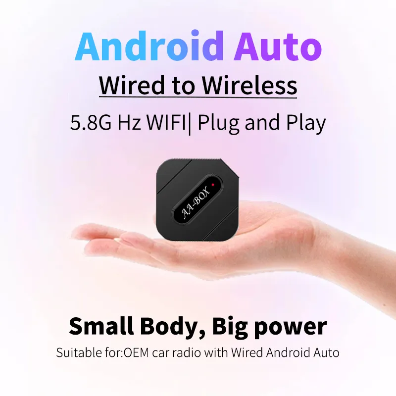 Mini Android Auto Carplay Wireless Adapter AI Box Car OEM Wired Android Auto To Wireless USB Dongle for Apple SamSung XiaoMi