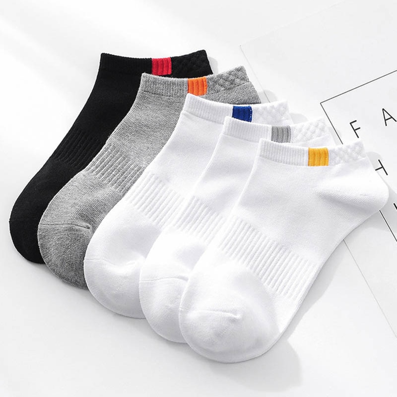 10pieces=5pair/lot Summer Cotton Man Short Socks Fashion Breathable Boat Socks Comfortable Casual Socks Male Big Size White Hot