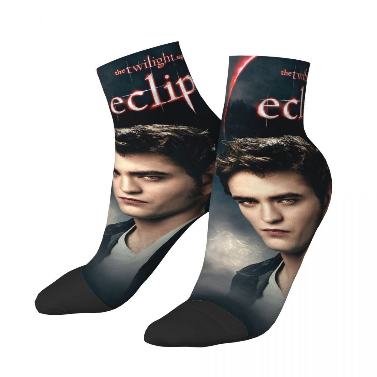 Happy Male Men Short Socks The Twilight Saga Eclipse Movie Sock Edward Sport Women Ankle Stockings Spring Summer Autumn Winter