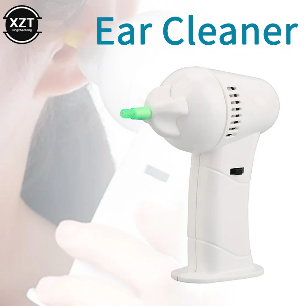 Portable Electric Ear Vacuum Cleaner Ear Removal Safety Body Health Care with Soft & Safety Head Ear Care Tool Ear Earwax