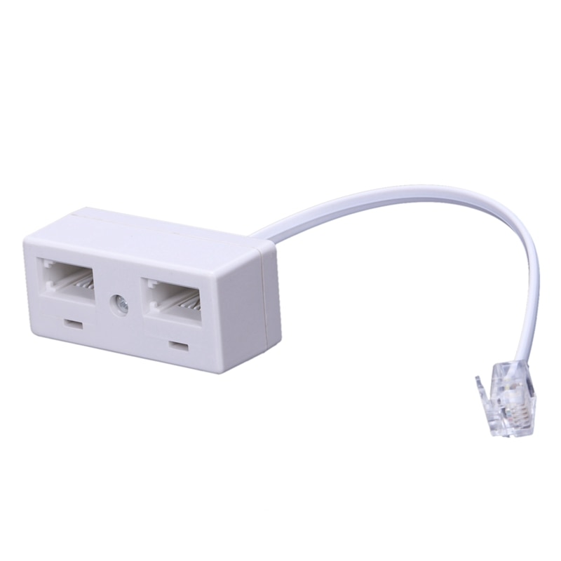 2X RJ11 Plug To Dual UK BT Telephone Socket Convertor