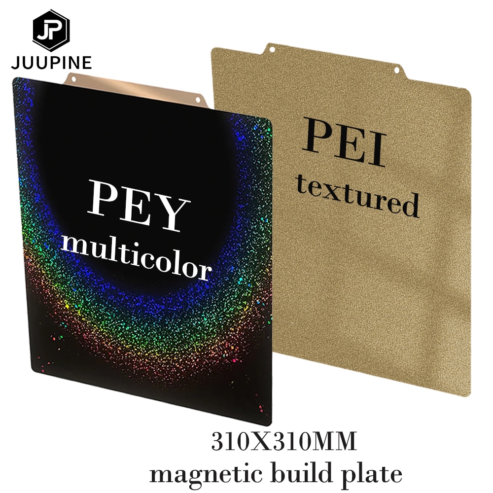Juupine Upgraded For Artiller SW X1 X2 CR10 Pei Sheet Heatbed Rainbow PEY+ PEI 310x310 Build Plate Pei Magnetic Build Plate