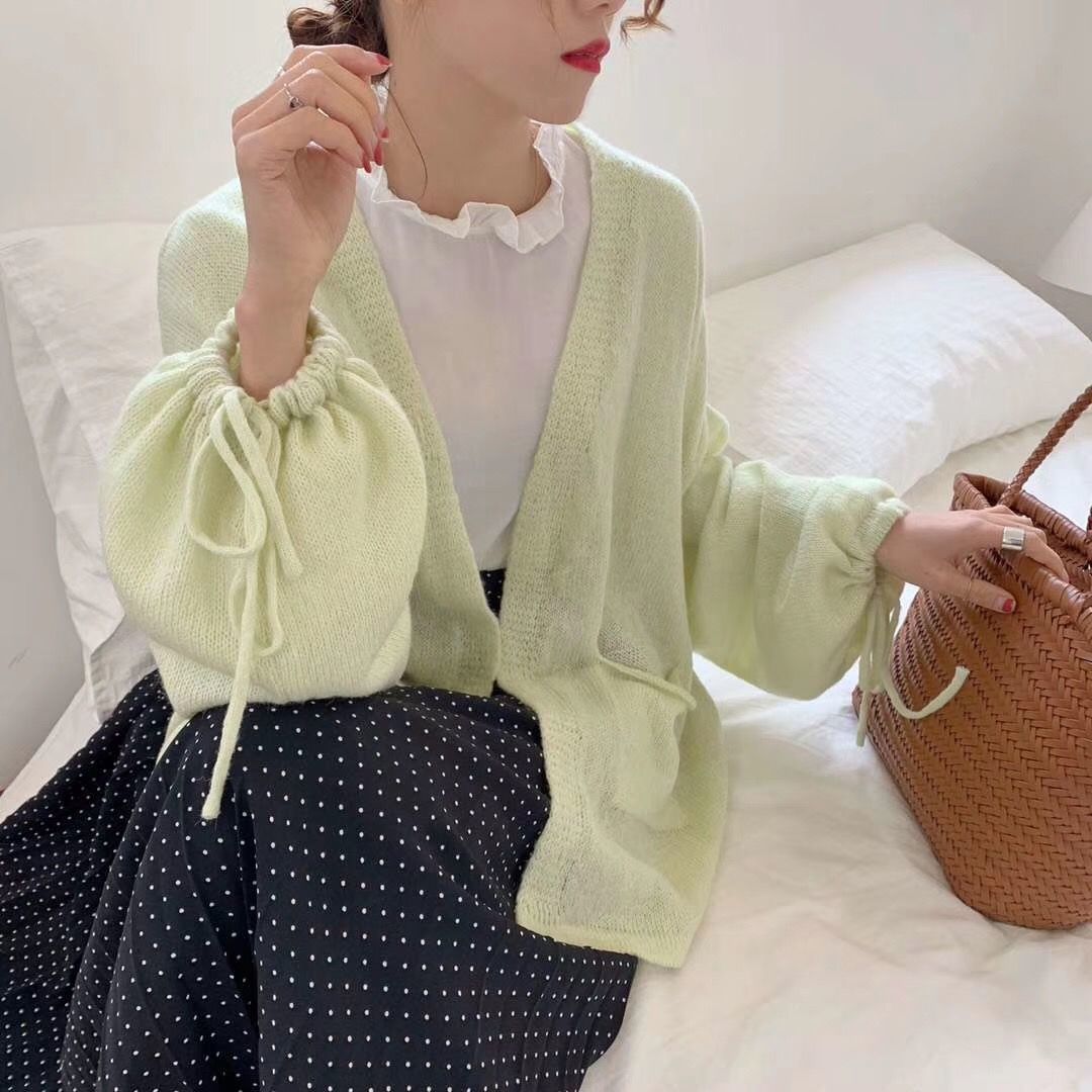 Hollow Sun-proof Harajuku Long Loose Korean Mujer All-match Cardigan V-neck Summer Sweaters Soft Out Quality Thin Women Simple