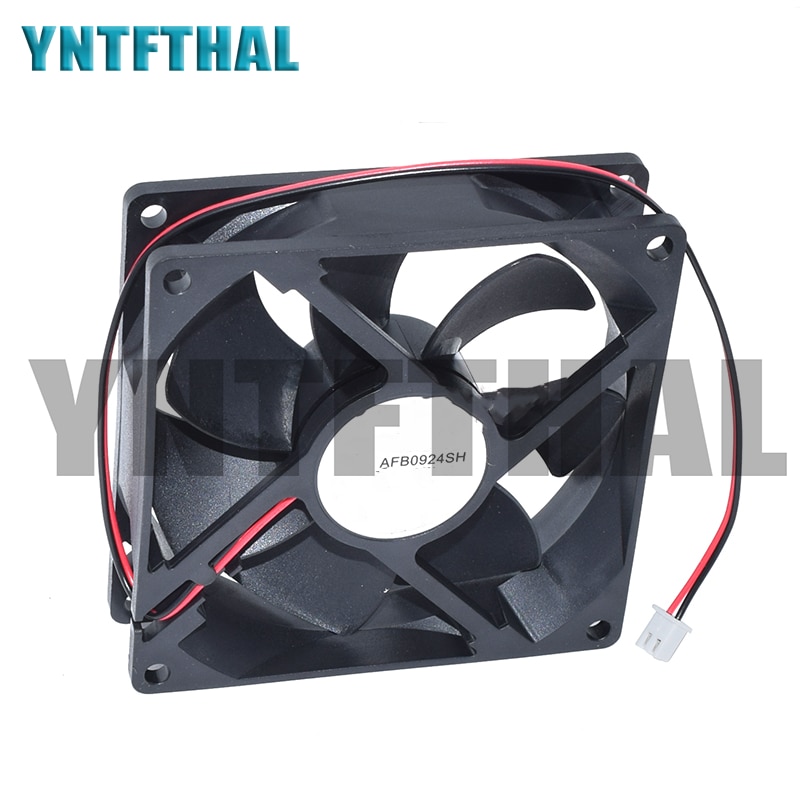 Original AFB0924SH DC24V 0.50A 90x90x25mm Two Lines Square Cooling Fan