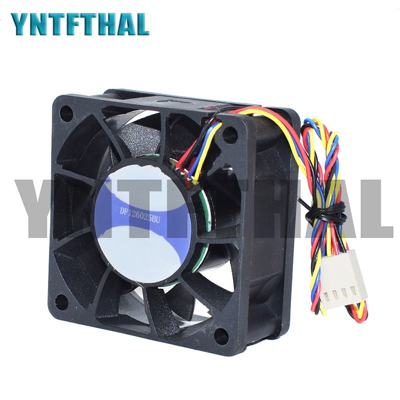 Original DF126025BU DC12V 0.80A 60x60x25mm Four Lines Square Cooling Fan