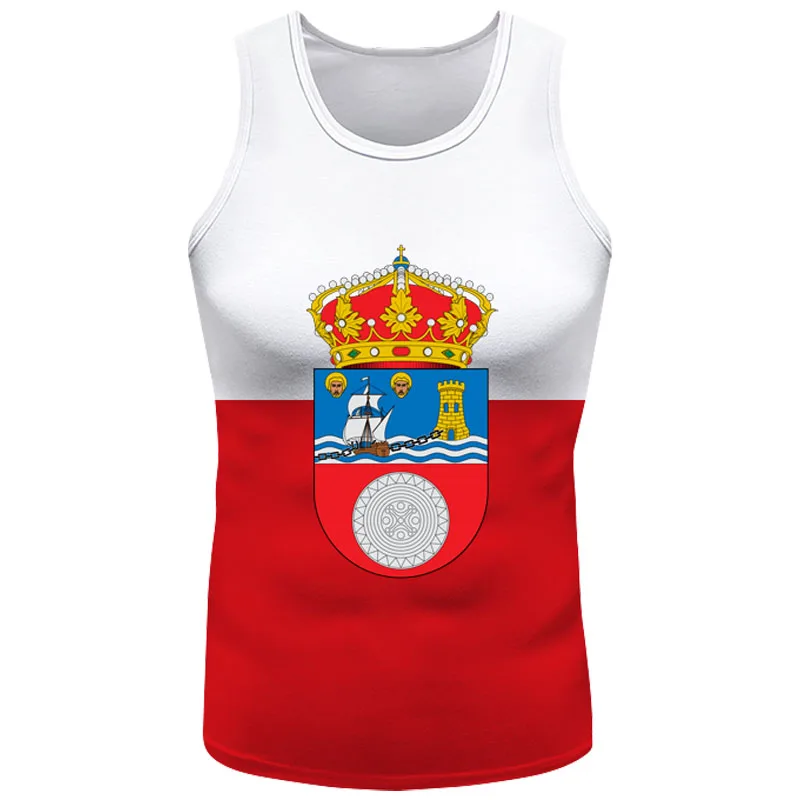 Cantabria Vest Free Custom Made Torrelavega Tank Top Print Text Word Santander Castro Urdiales Potes Spanish Sleeveless T-Shirt
