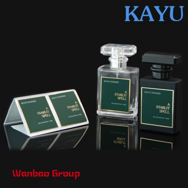 custom Printing High Quality Luxury perfume bottle stickers labels Vinyl Adhesive Packaging Labels stickers for perfume bottle