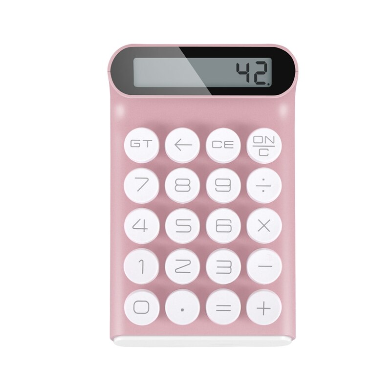 Retro Calculator Mechanical Keyboard Portable Computer 10 Digit LCD Display Financial Office Fashion Calculator