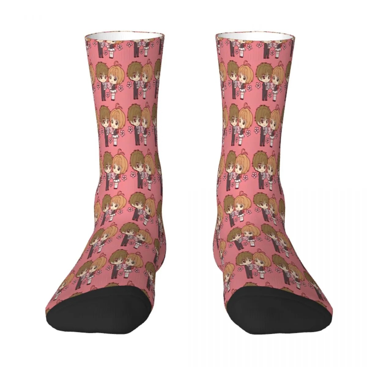 Yaoran Li And Kinomoto Card Captor SAKURA Anime CardCaptor Magical Girl Sock Socks Men Women Polyester Stockings Customizable