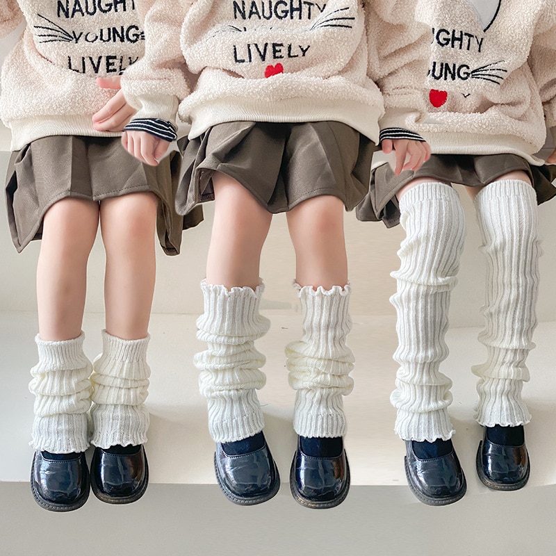 45CM OVER KNEE Japanese JK uniform leg warmers Korean Lolita girls' ins LONG socks Children' pile up socks Foot warmin