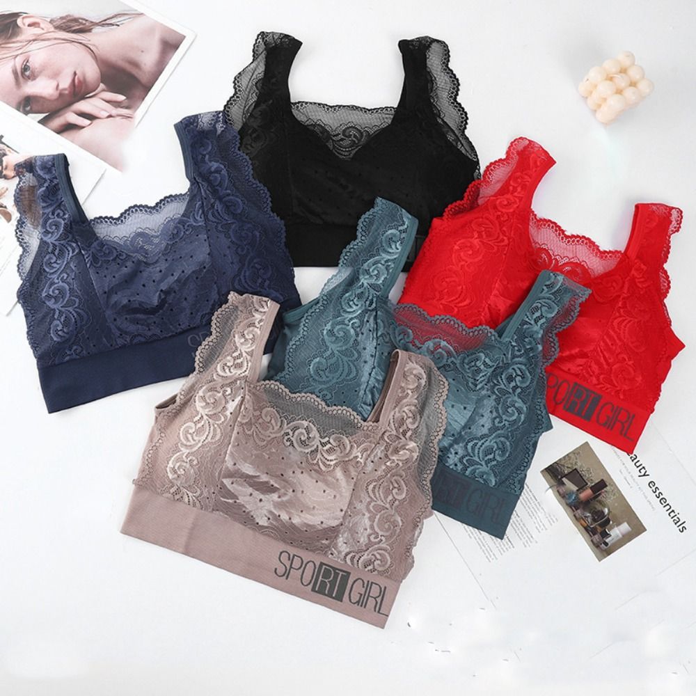 Seamless Beauty Back Breathable Push-up Comfortable Deep V Brassiere Lace Bralette French Women Lace Floral Bra