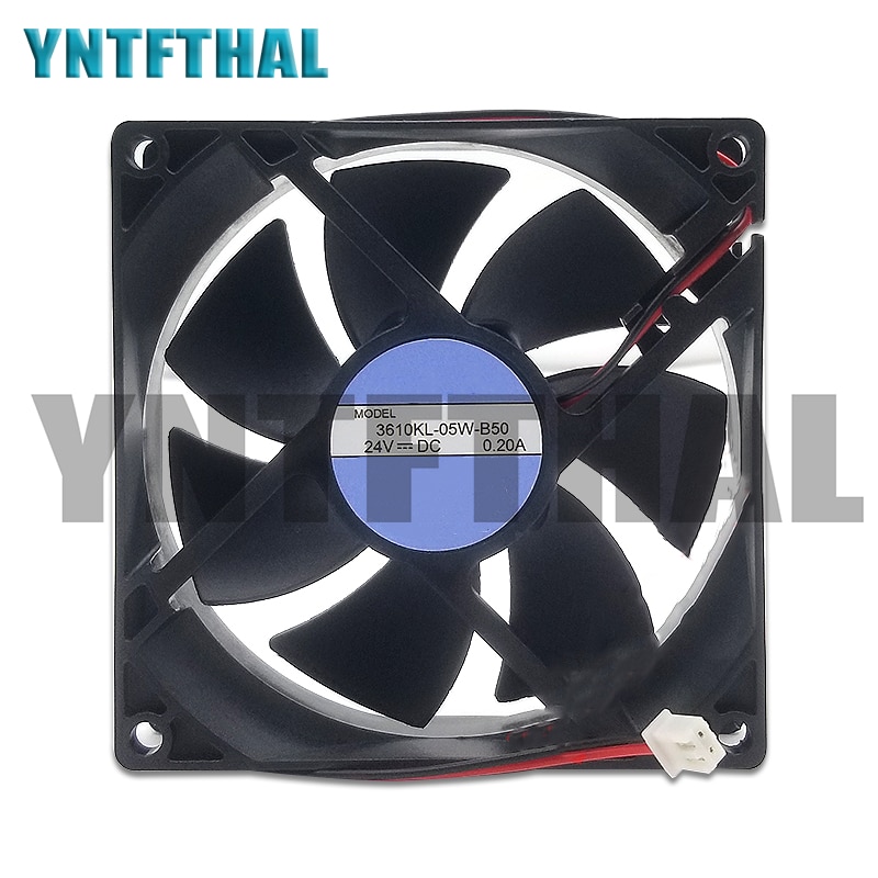 Original 9025 24V 0.20A 3610KL-05W-B50 90*90*25MM 2-wire Inverter Fan
