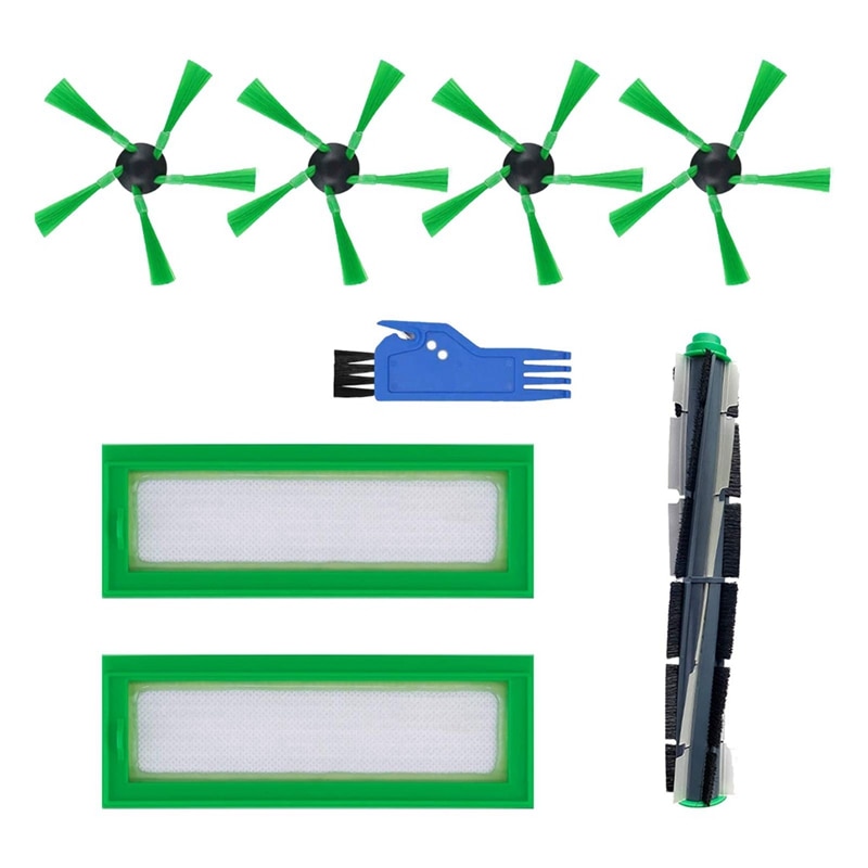 Replacement Parts Vacuum Cleaner Kit Main Brush Side Brushes Filters For Vorwerk Kobold VR200 VR300