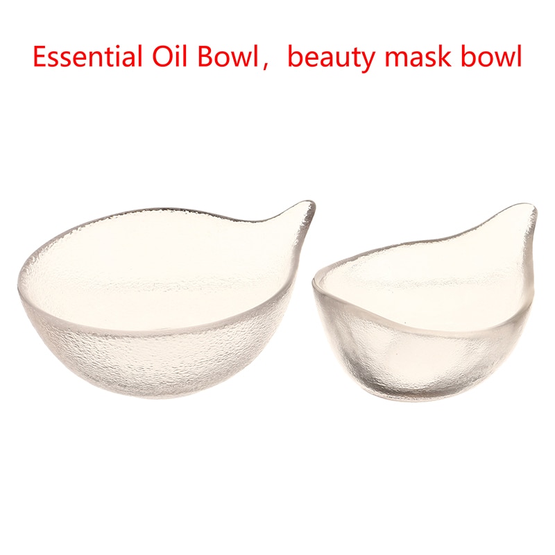 Transparent Thickened Glass Essential Oil Bowl Essence Glass Bowl Beauty Salon Supplies High-end Beauty Mask Bowl 2 Sizes