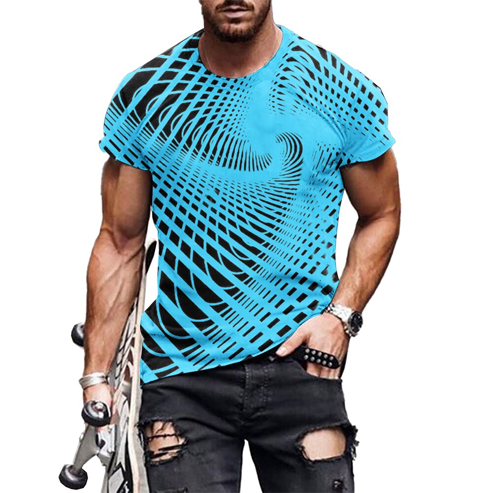 Men T Shirts 3D Novelty Graphic Fashion Streetwear Tops Casual Retro Muscle Short Sleeve Tee T-Shirt Mens Designer Clothes