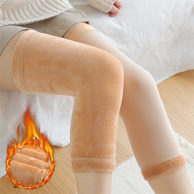 1Pair Anti Cold Knee Pads Plus Gold Velvet Prevent Arthritis Keep Warm Knee Protector Support Breathable Thicken Kneepad