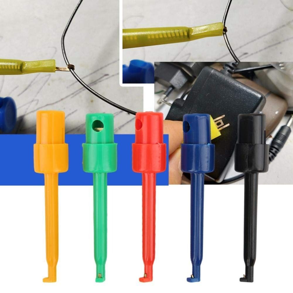 Mini Single Test Hook Clip Test Probe For Electronic Testing IC Grabber Round Crocodile Clip Hook Test Clip