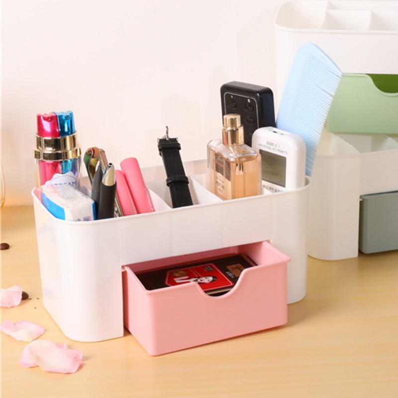Nail Art Plastic Organizer Container Gel Polish Remover Cleaning Cotton Pad Swab Box Storage Case Accessories Tool Clean Desktop