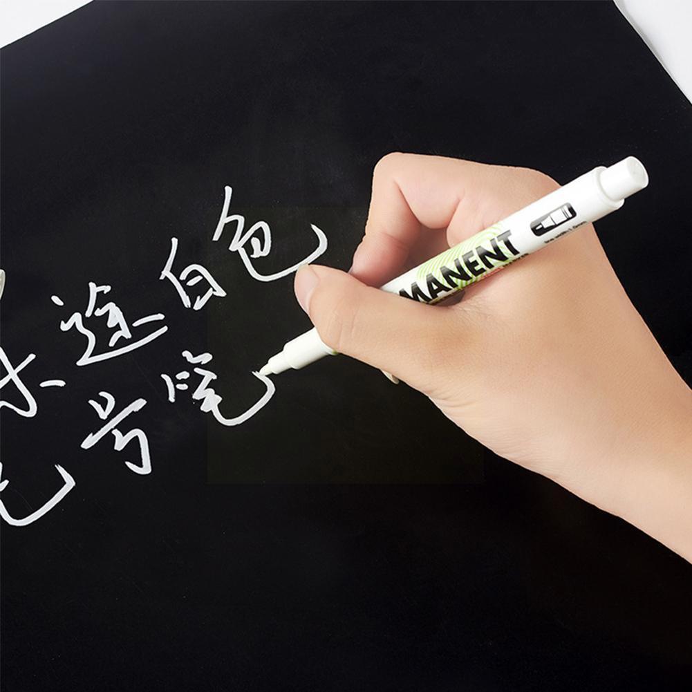 1pc Highlighter Marker Pen White Graffiti Waterproof Plastic Oily Gel Pen For Writing Drawing Stationery School Supplies N7f3