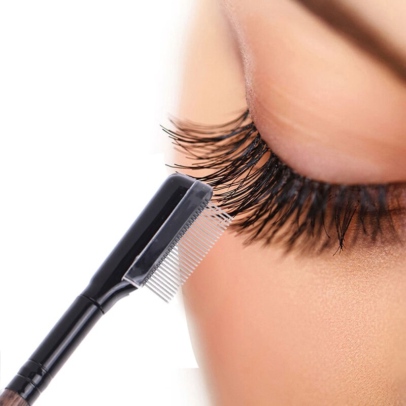 1PC Metal Needle Eyelash Comb Lash Makeup Brush Eyebrow Brush Cosmetic Eyelash Extension Tool