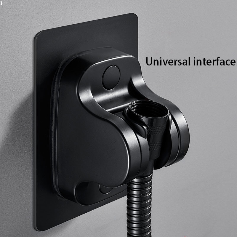 Without Drill Stand Shower Head Holder Brackets Black Suction Cup Wall Mount Adjustable Bathroom Accessories Shower Holder