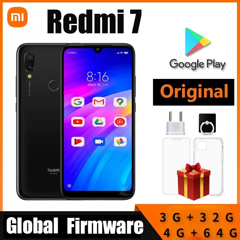 Original Xiaomi Redmi 7 smartphone Googleplay Android 4000mAh Fingerprint Dual SIM used phone