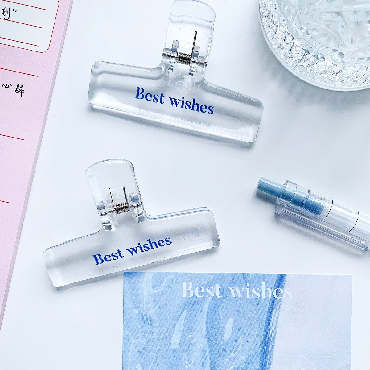 1 Pcs Cute kawaii Student Test Paper Sorting Small Clip Office File Folder Photo Message Clip Stationery School Office Supplies