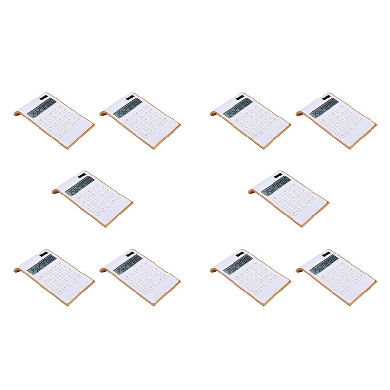 10X Calculator, Slim Elegant Design, Office/Home Electronics, Dual Powered Desktop Calculator, Solar Power, 10 Digits
