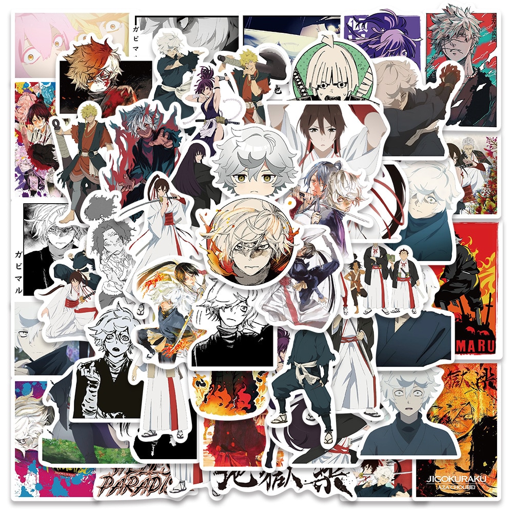 10/50Pcs Cartoon Jigoku Raku Graffiti Sticker DIY Suitcase Laptop Suitcase Guitar Star Sticker Waterproof Wholesale