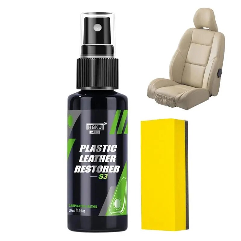50/100/300ml Car Interior Detailer Plastic Leather Restorer Quick Coat For Car Interior Refurbish Leather Renovator Conditioner