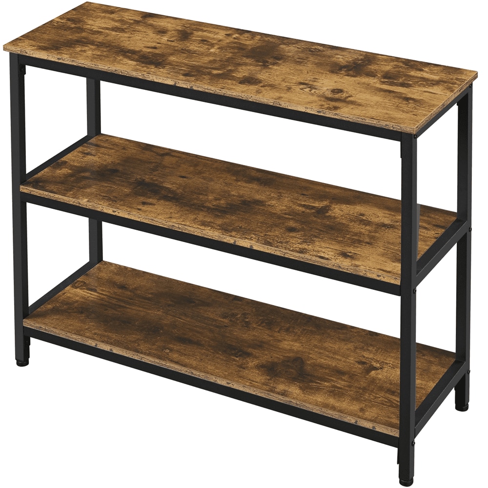 Industrial Console Table for Entryway,Iron, Metal, Medium Density Fiberboard，Durable and Strong， 40.00 X 14.00 X 31.50 Inches