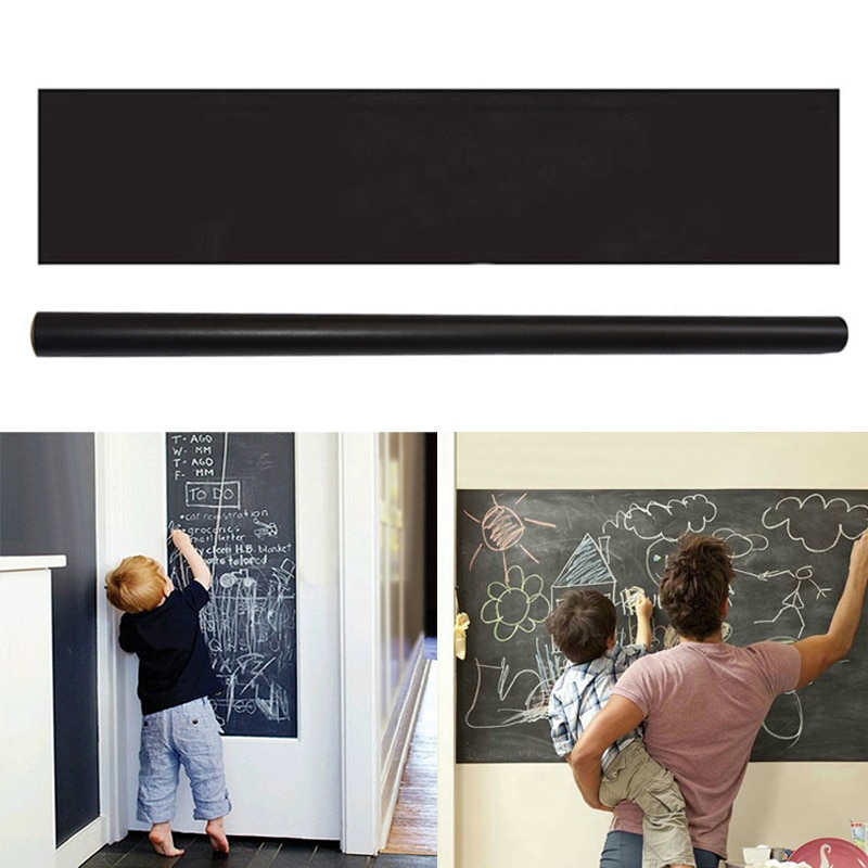 45*200cm Chalkboard Blackboard Stickers Removable Vinyl Draw Erasable Blackboard Learning Multifunction Office Drop shipping