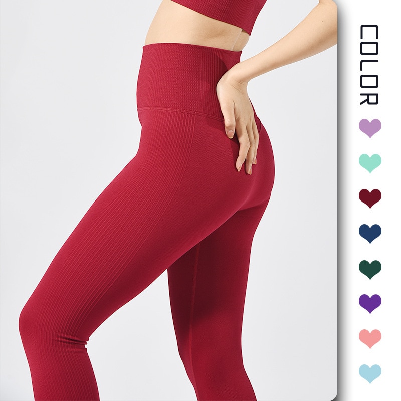 sports fitness running peach seamlessly carry buttock of tall waist cultivate one's morality show thin belly in tight yoga 