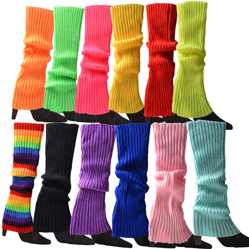 Autumn and Winter Long Knitted Thick Wool Leg Covers Thick Warm Leggings SocksBoots Piles of Socks for Women Winter