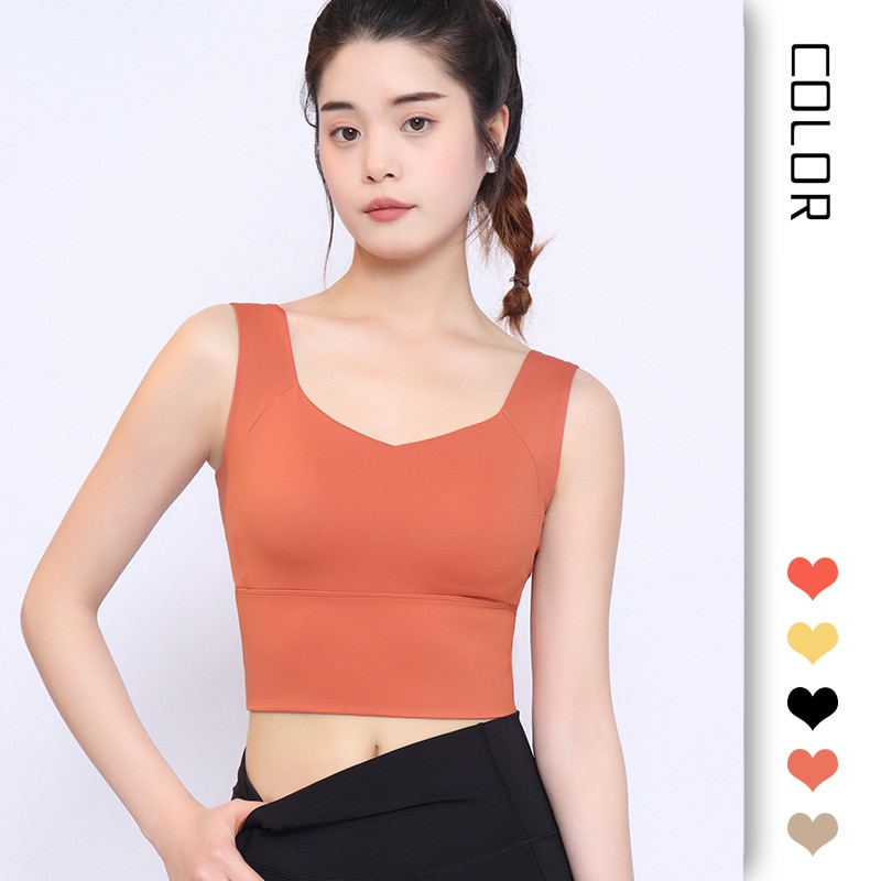 Yoga sports fitness underwear wide shoulder the back shock breathable play high professional running sports bras girl