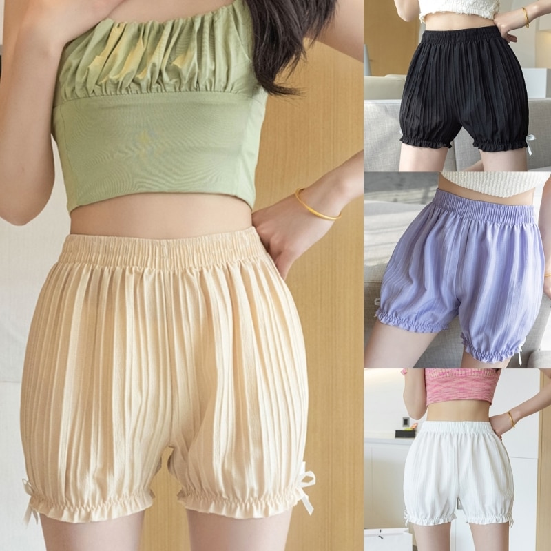 L93F Women Lace Shorts Summer Women Lace Short Pants Shorts,Solid Color Summer Bloomers Safety Shorts for Dress