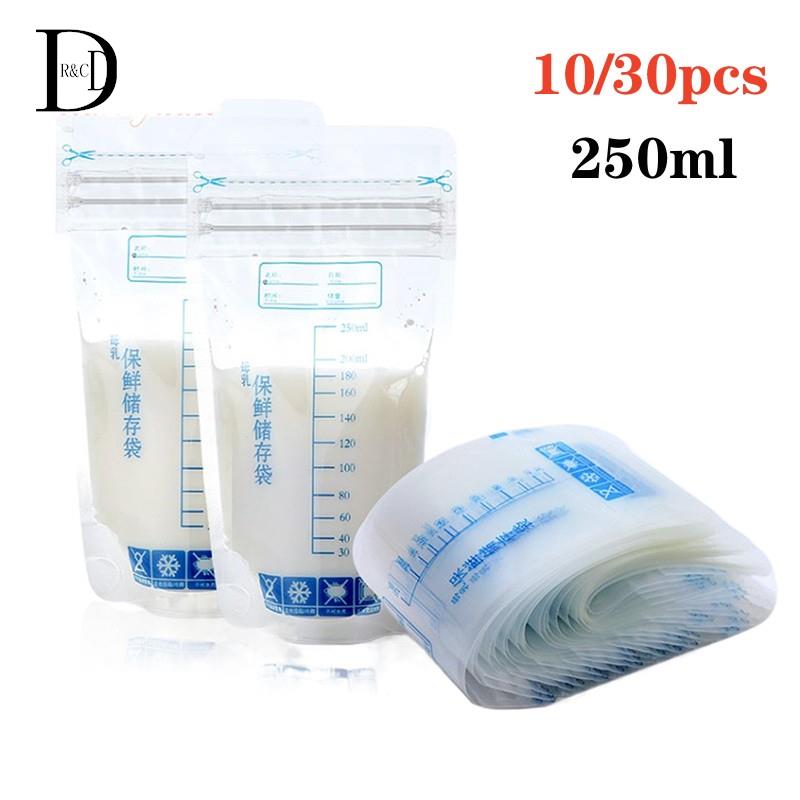 10/30Pc Milk Freezer Bags Mother Milk Baby Food Breast Milk Bag BPA Free Baby Safe Feeding Bag Feeding Breast Pump Save Part