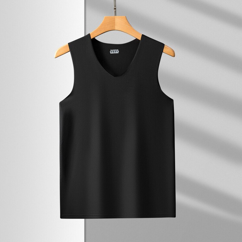Seamless Sleeveless Undershirt Tank Top Men Fitness Shirts Mens Bodybuilding Workout Vest Factory Outlet V Neck Sports Shirt